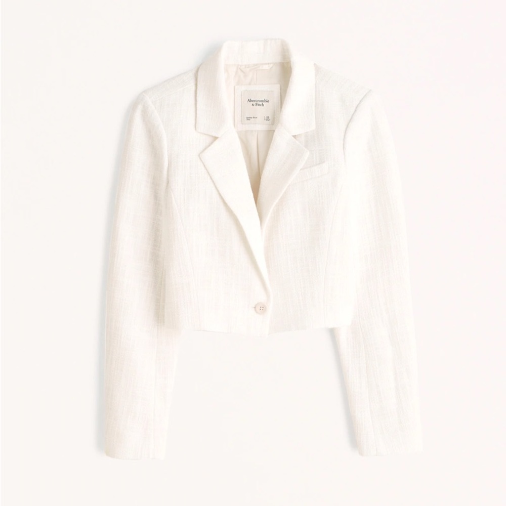 Abercrombie White Cropped Blazer